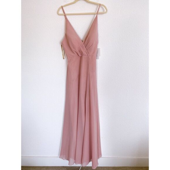 Jenny Yoo Bryce Surplice V-neck chiffon maxi dress - Picture 7 of 11
